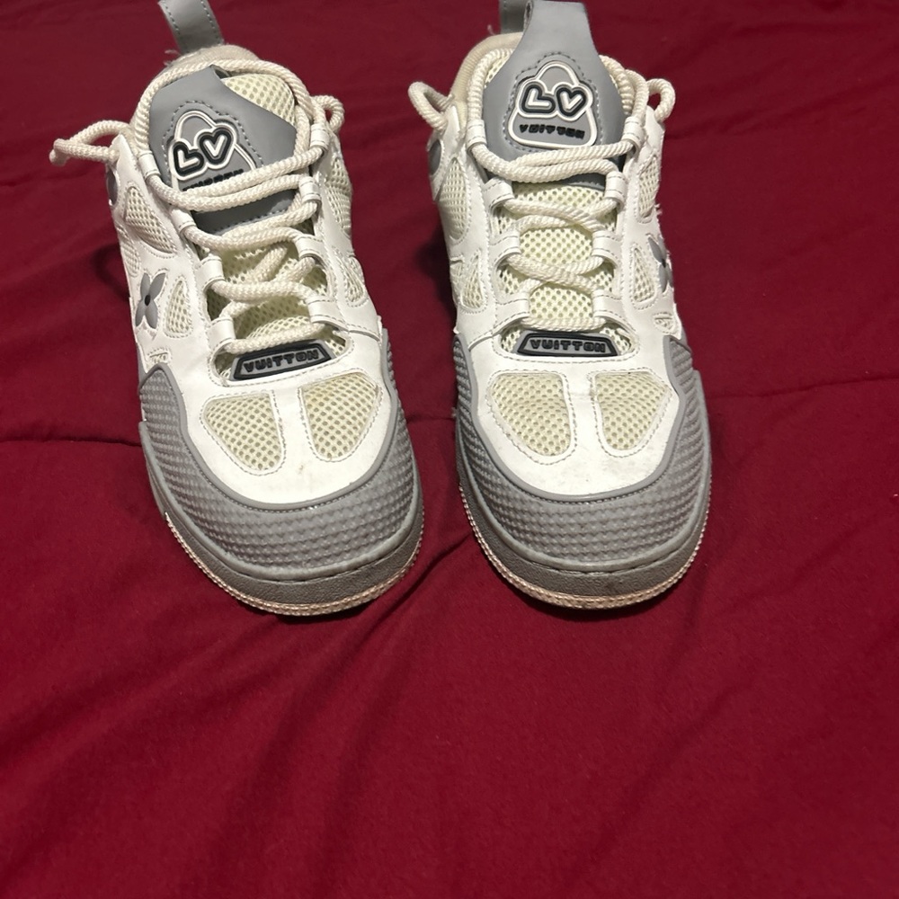 White and Gray Sneakers